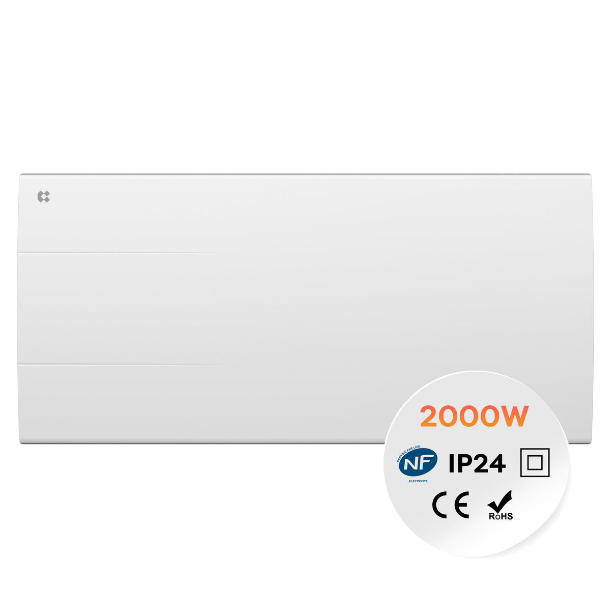2000W Ceramic Electric Radiator with Digital Thermostat & Weekly Timer