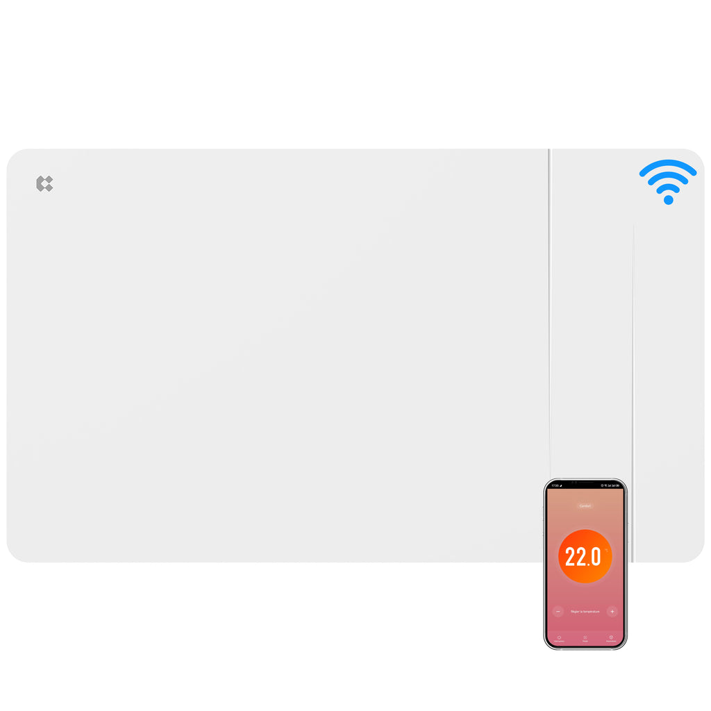 1500W Smart WiFi Electric Radiator with Dual Ceramic & Aluminium Heating Core