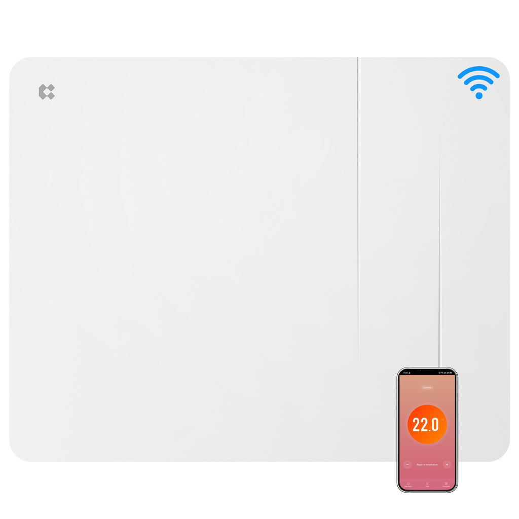 1000W Smart WiFi Electric Radiator with Dual Ceramic & Aluminium Heating Core