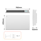 1500W Ceramic Electric Radiator with Digital Thermostat & Weekly Timer