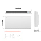 2000W Ceramic Electric Radiator with Digital Thermostat & Weekly Timer