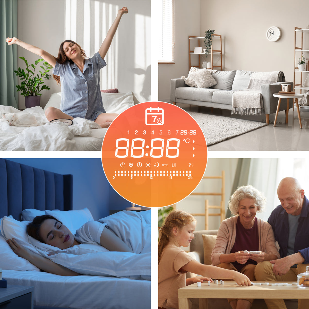 1000W Ceramic Electric Radiator with Digital Thermostat