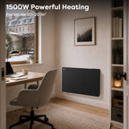 1500W Smart WiFi Electric Radiator with Dual Ceramic & Aluminium Heating Core-Black