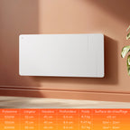 2000W Smart WiFi Electric Radiator with Dual Ceramic & Aluminium Heating Core