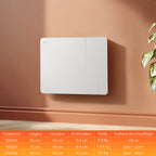 1000W Smart WiFi Electric Radiator with Dual Ceramic & Aluminium Heating Core