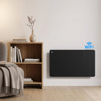 1500W Smart WiFi Electric Radiator with Dual Ceramic & Aluminium Heating Core-Black