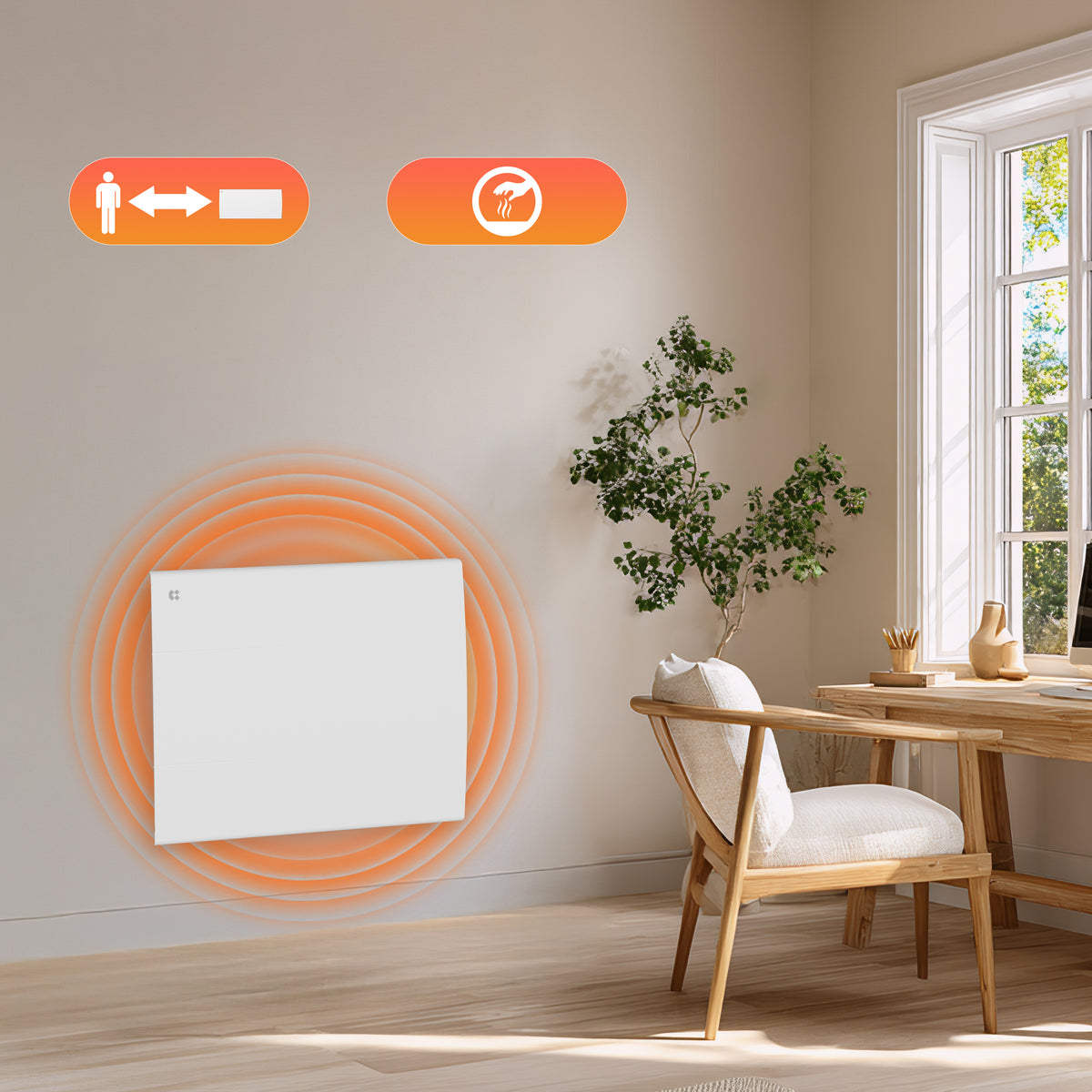 1000W Ceramic Electric Radiator with Digital Thermostat