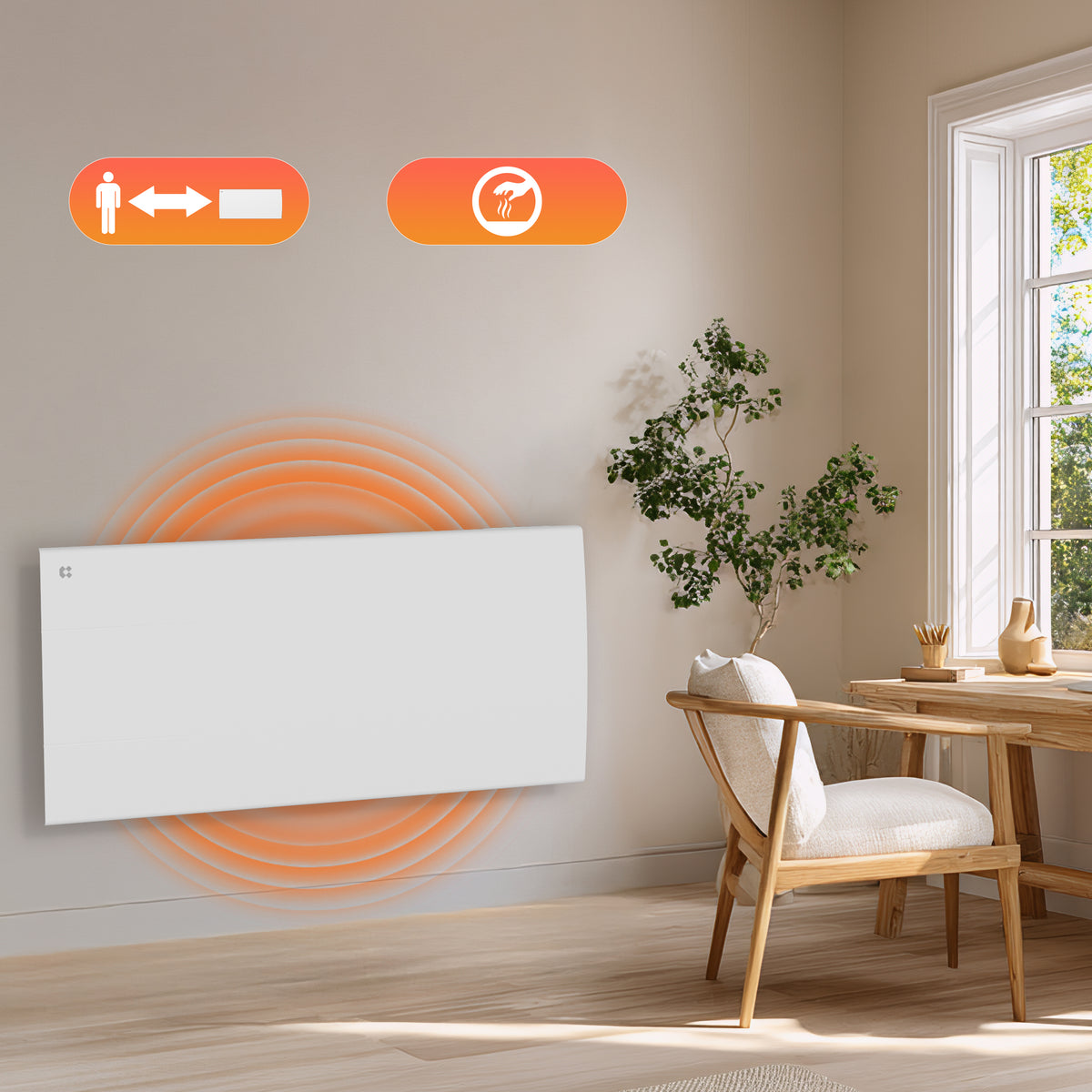 2000W Ceramic Electric Radiator with Digital Thermostat & Weekly Timer