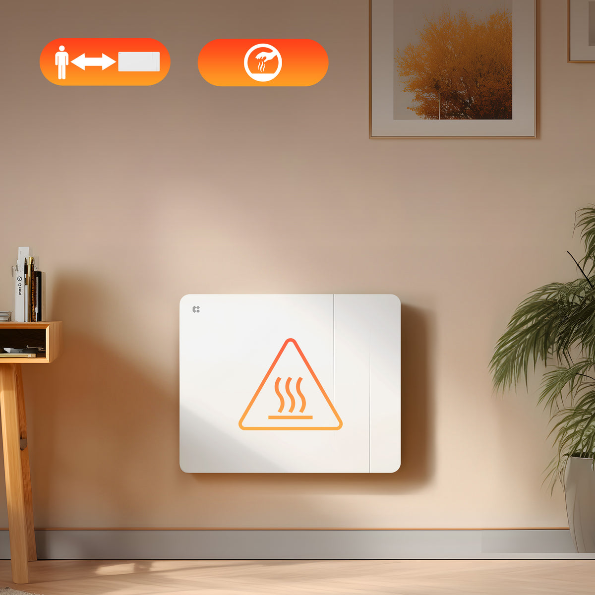 1000W Smart WiFi Electric Radiator with Dual Ceramic & Aluminium Heating Core
