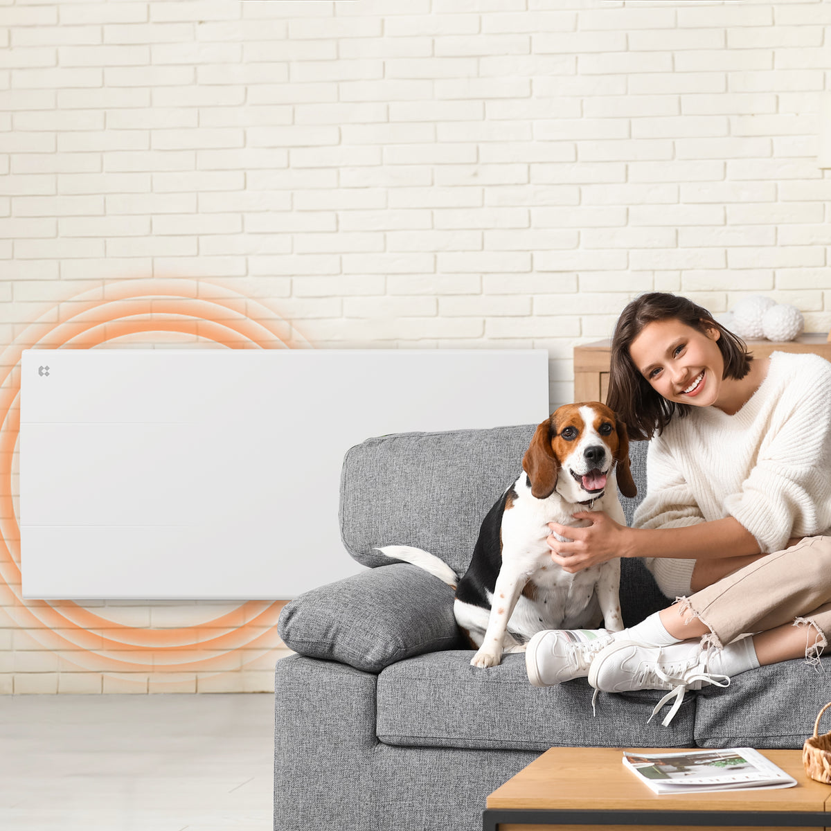 2000W Ceramic Electric Radiator with Digital Thermostat & Weekly Timer