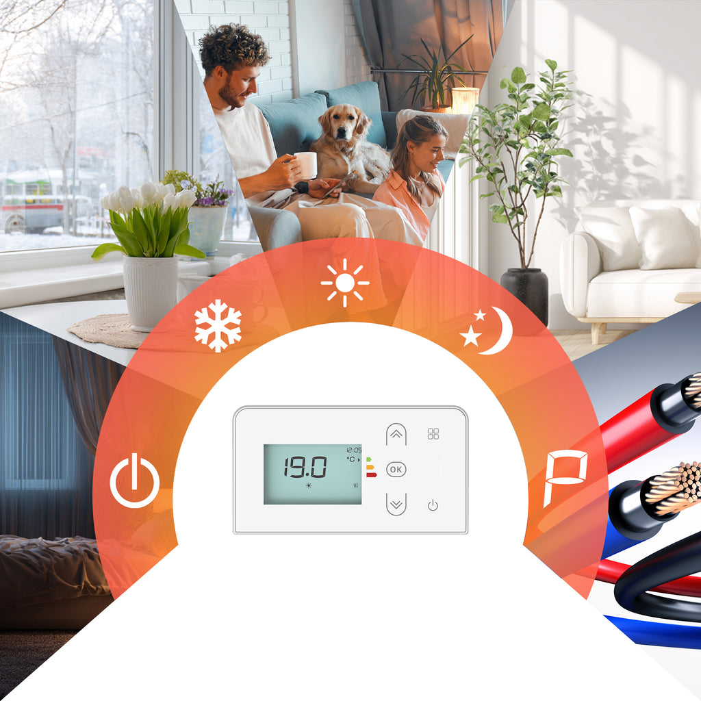 1500W Ceramic Electric Radiator with Digital Thermostat & Weekly Timer