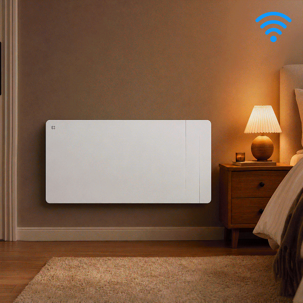 1000W Smart WiFi Electric Radiator with Dual Ceramic & Aluminium Heating Core