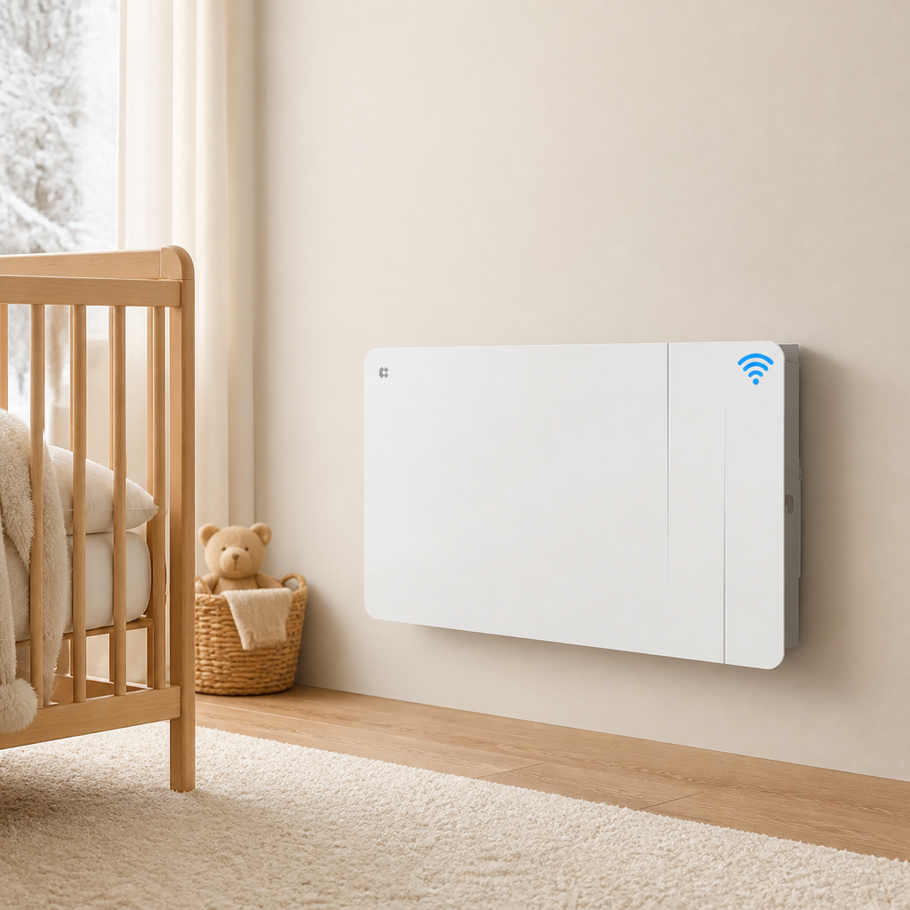 1500W Smart WiFi Electric Radiator with Dual Ceramic & Aluminium Heating Core