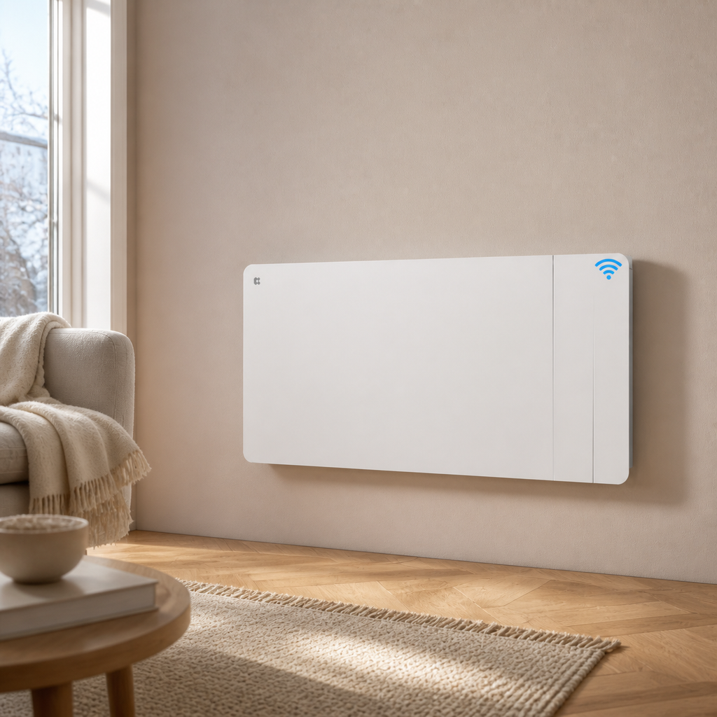 2000W Smart WiFi Electric Radiator with Dual Ceramic & Aluminium Heating Core