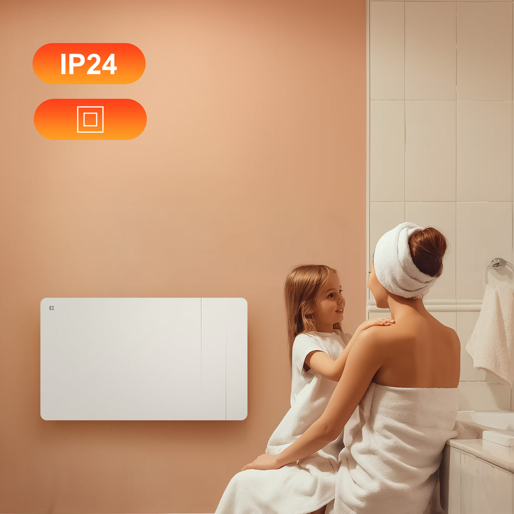 1500W Smart WiFi Electric Radiator with Dual Ceramic & Aluminium Heating Core