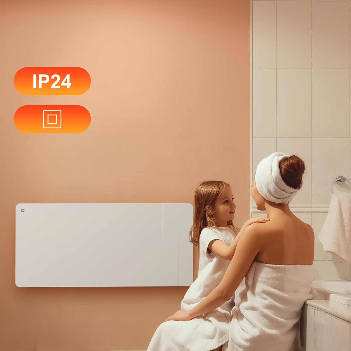 2000W Smart WiFi Electric Radiator with Dual Ceramic & Aluminium Heating Core