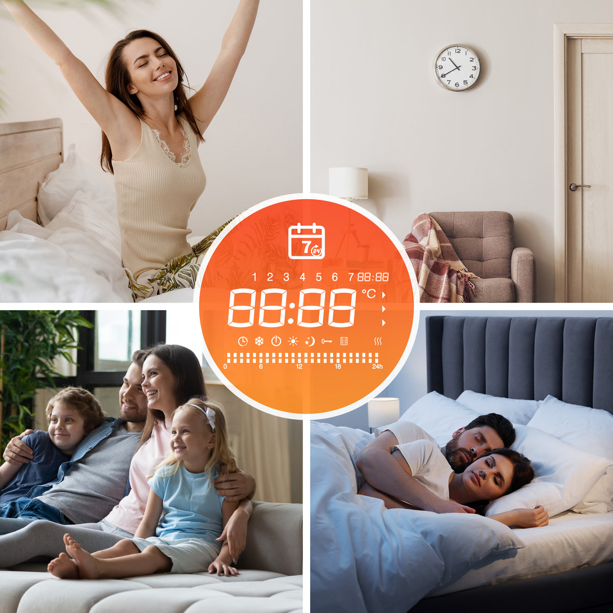 1000W Smart WiFi Electric Radiator with Dual Ceramic & Aluminium Heating Core