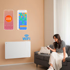 1500W Smart WiFi Electric Radiator with Dual Ceramic & Aluminium Heating Core